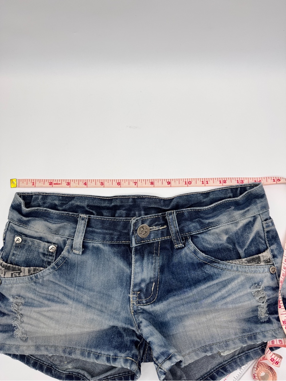 Women’s Blue Washed Denim Shorts Size 26 - Picture 6 of 8